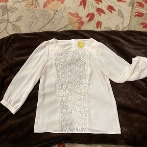 Maeve lace and polyester dressy top from Anthropology.